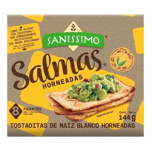 GALLETAS DE MAIZ HORNEADAS SALMAS SANISSIMO 144 GR