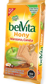 GALLETA NABISCO BELVITA HONEY MANZANA Y CANELA 252 GR 9 UNI