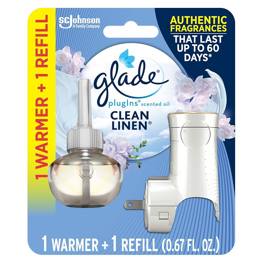 GLADE CLEAN LINEN 1 WARMER 1 REFILL 19.8 ML