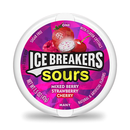 CARAMELO ICE BREAKERS STRAWBERRY-CHERRY 42GR