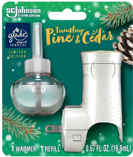 AROMATIZANTE GLADE TWINKLING PINE & CEDAR 1 DISPEN/REPUESTO