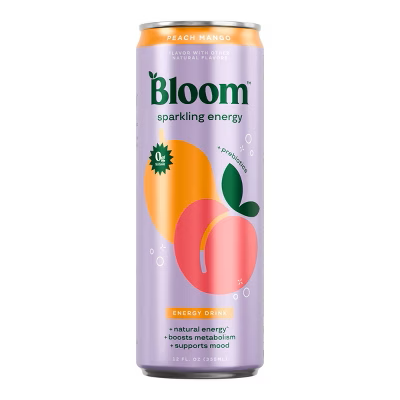 BEBIDA ENERGIZANTE BLOOM PEACH MANGO 355 ML