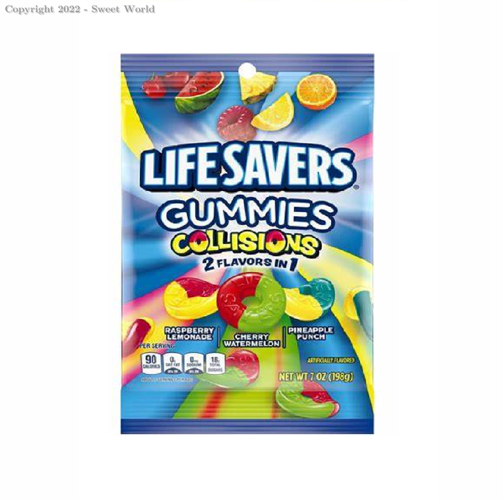 GOMITAS LIFE SAVERS COLLISIONS 2 FLAVORS IN 1 198 GR