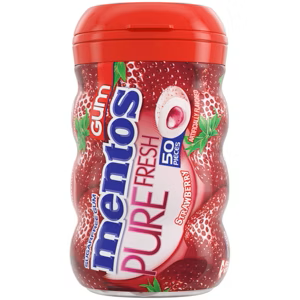MENTOS GUM PURE FRESH STAWBERRY 50 PIECES