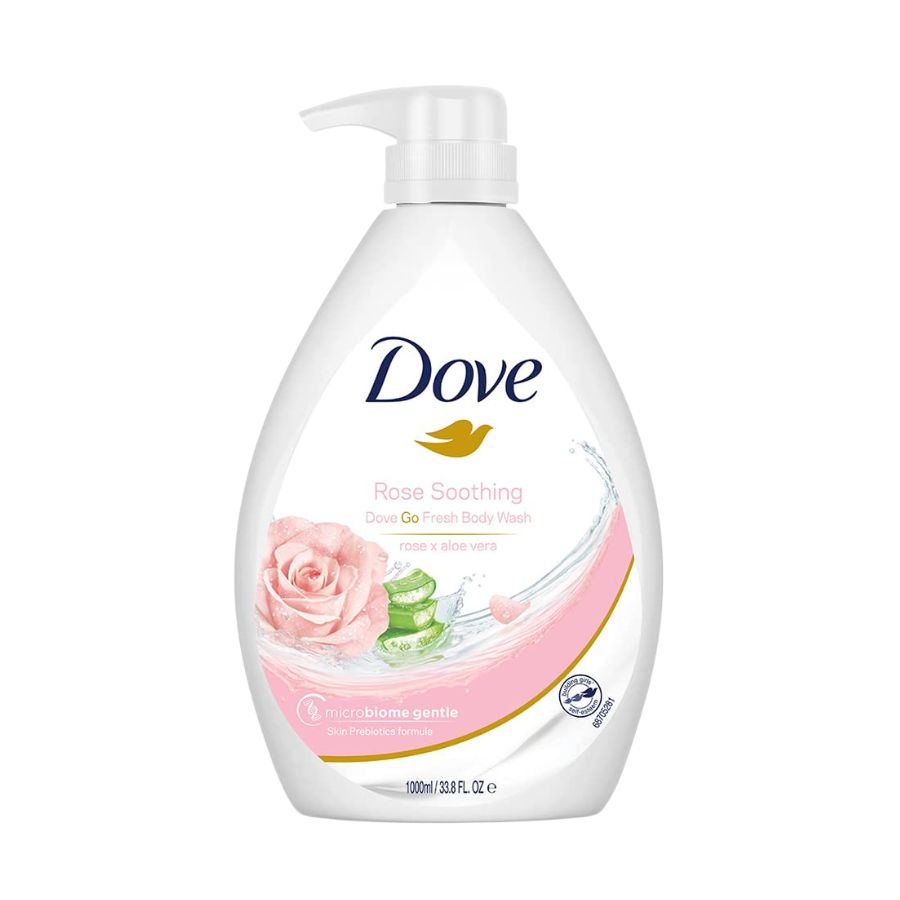 BODY WASH DOVE ROSE SOOTHING 1 LT