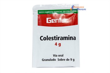 COLESTIRAMINA 4G X 9G EN SOBRE GENFAR