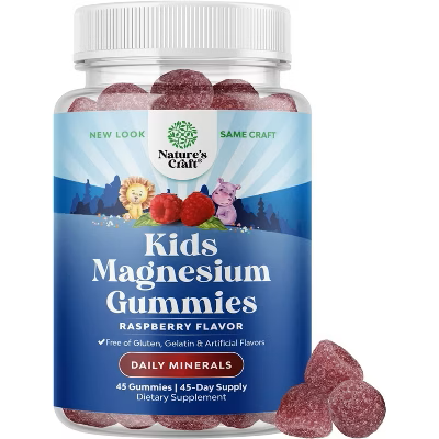 MAGNESIUM GUMMIES KIDS 85MG X 45 GOMITAS NATURES CRAFT