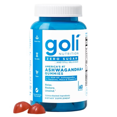 GOLI NUTRITION ZERO SUGAR ASHWAGANDHA + 60 GUMMIES
