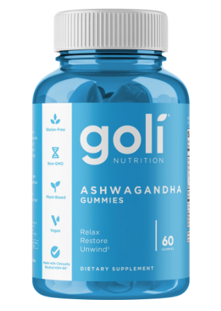 GOLI NUTRITION ZERO SUGAR ASHWAGANDHA + 60 GUMMIES