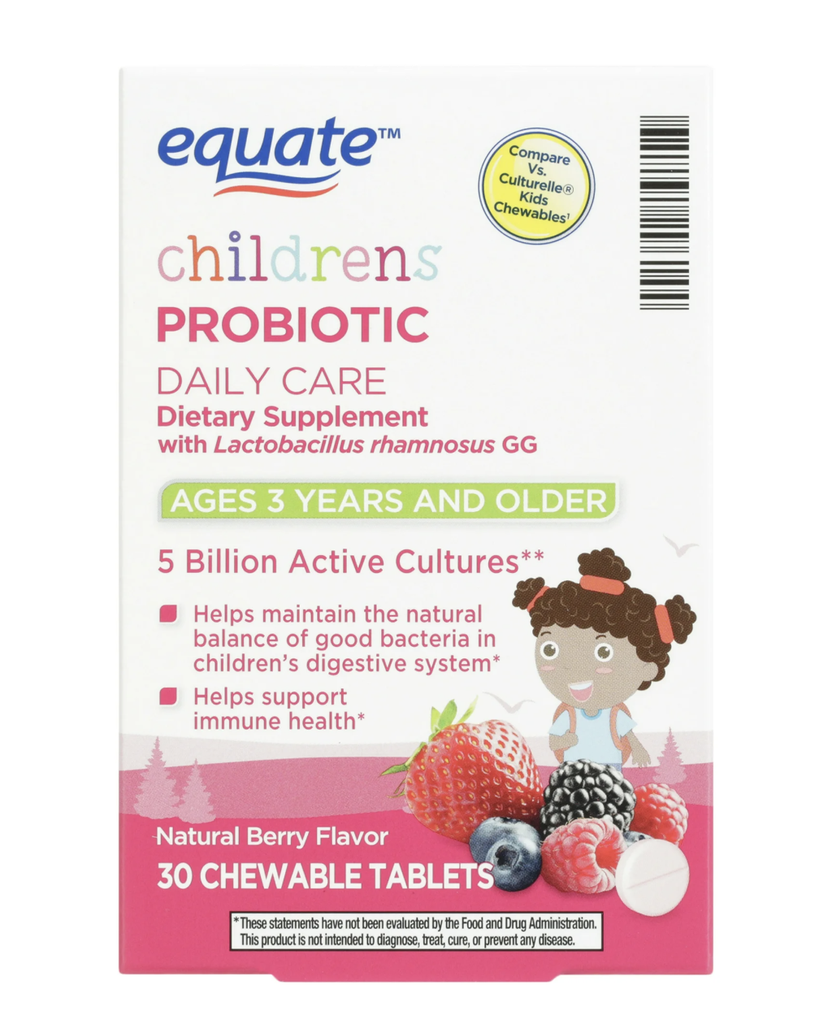 PROBIOTIC CHILDRENS EQUATE 30 TABLETAS MASTICABLES