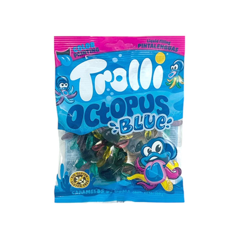 GOMITAS TROLLI OCTOPUS BLUE 100 GR