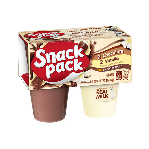PUDDIN SNACK PACK 2 CHOCOLATE/2 VAINILLA 368 GR