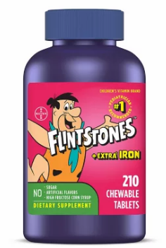 FLINTSTONES MULTIVIT + IRON 210 CHEWABLE TABLETS