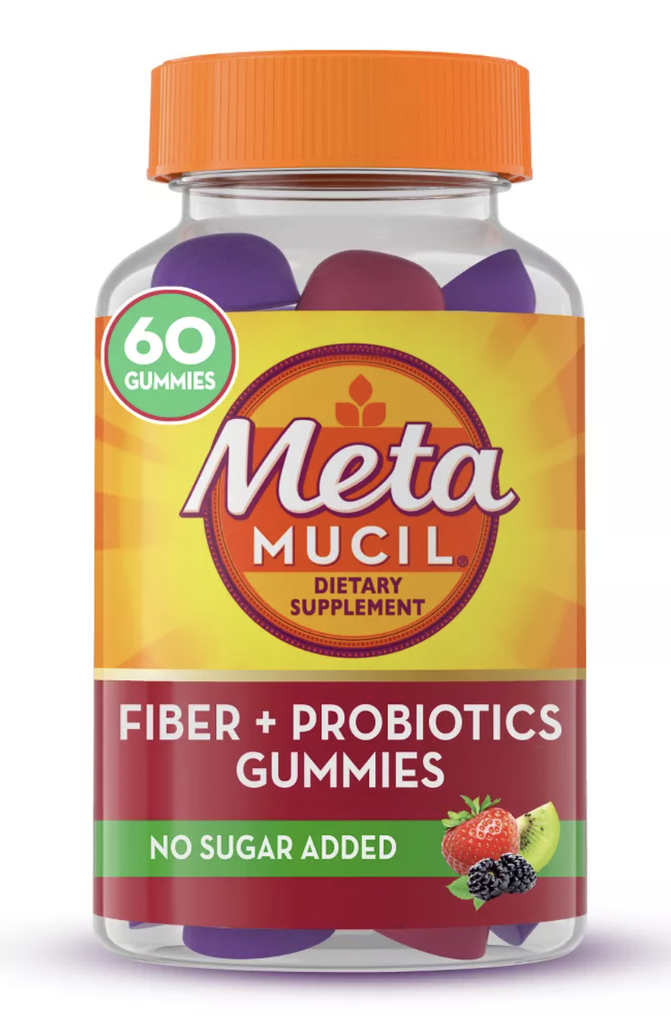 METAMUCIL FIBER + PROBIOTIC NO SUGAR 60 GUMMIES