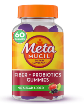 METAMUCIL FIBER + PROBIOTIC NO SUGAR 60 GUMMIES