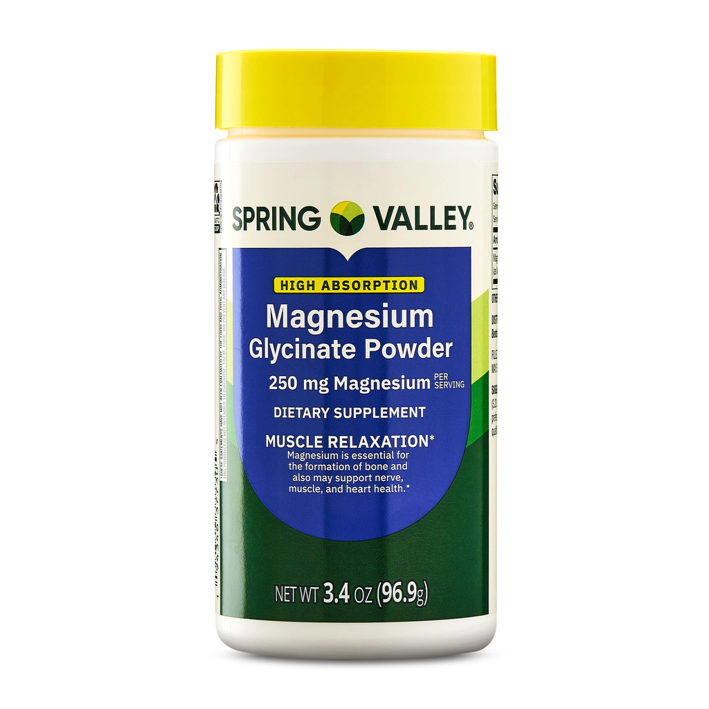 MAGNESIUM GLYCINATE POWDER SPRING VALLEY 250 MG 96.9 GR