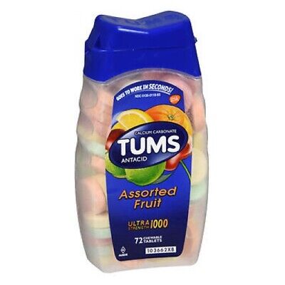 TUMS ANTACID X 72 CHEWABLES ASSORTTED FRUIT