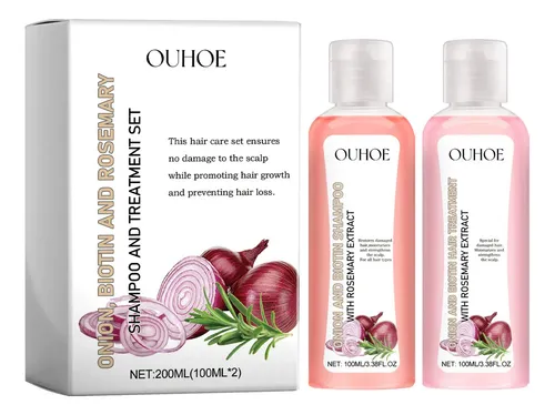 SET TRATAMIENTO ONION, BIOTIN AND ROSEMARY OUHOE 200 ML