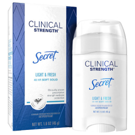 DESODORANTE SECRET CLINICAL LIGHT & FRESH 45 GR