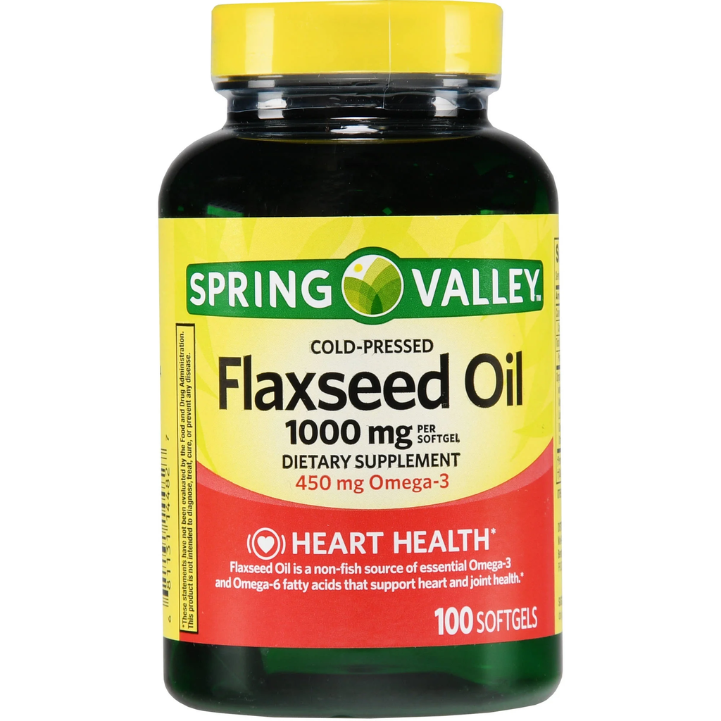 FLAXSEED OIL 1000G X 100TABS CAPS SPRING VALLEY