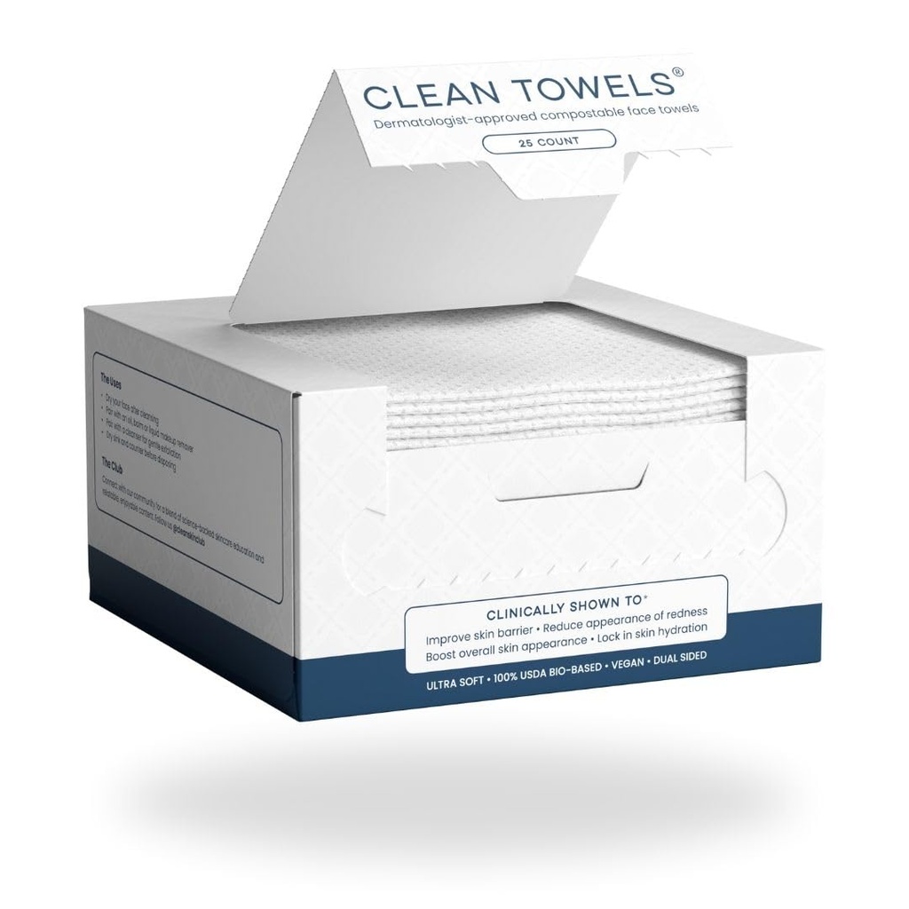 CLEAN SKIN CLUB TOWELS ULTRA SOFT 25 UNIDADES