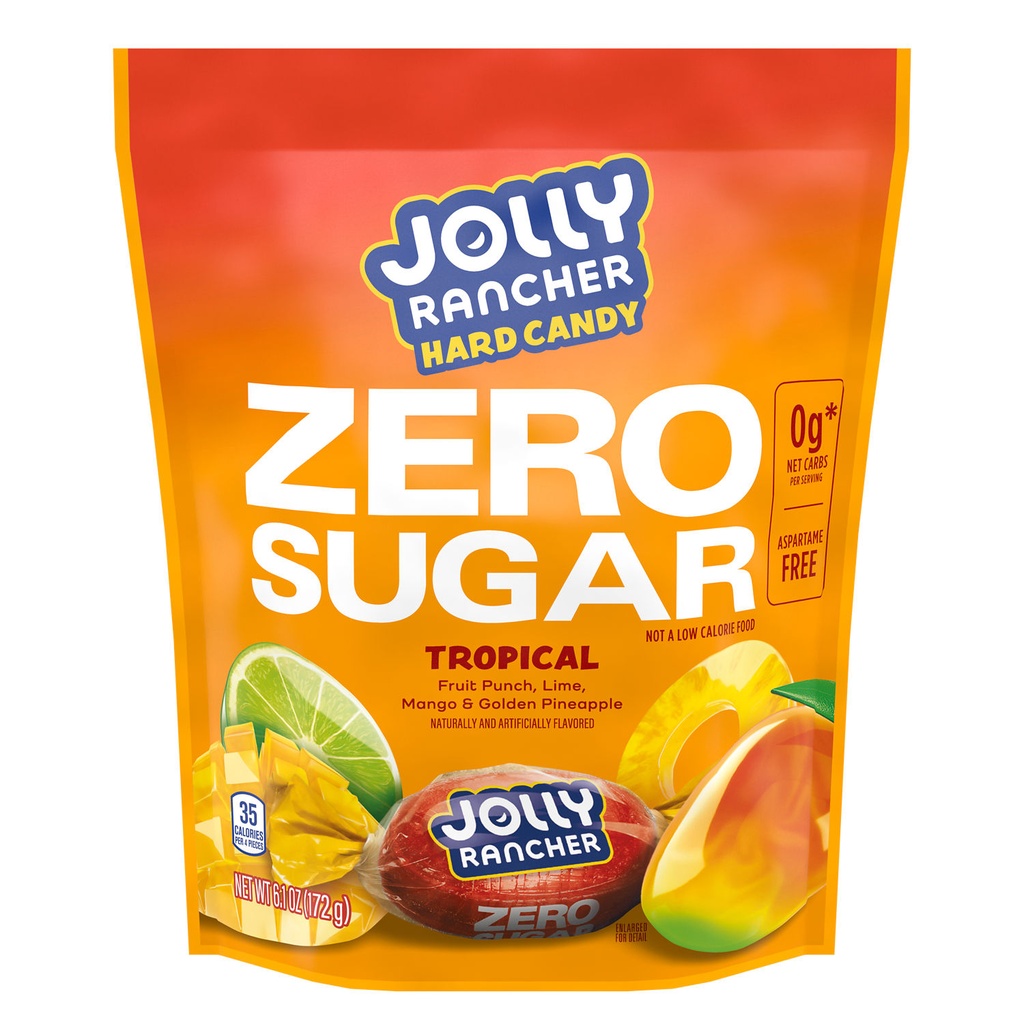 JOLLY RANCHER HARD CANDY ZERO SUGAR TROPICAL 172 GR