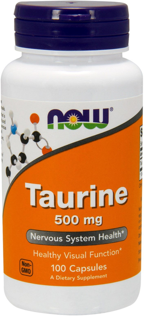 TAURINE 500MG X 100CAPS NOW