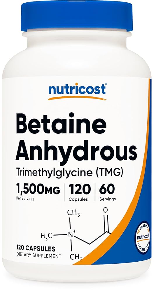 BETAINE ANHYDROUS 1,500 GR NUTRICOST 120 CAP