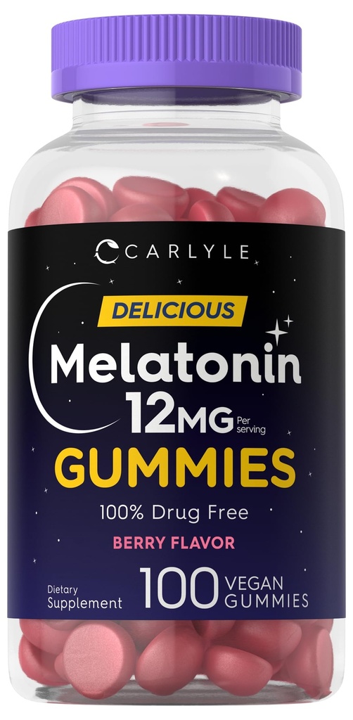 MELATONIN 12MG X 100GUM CARLYLE