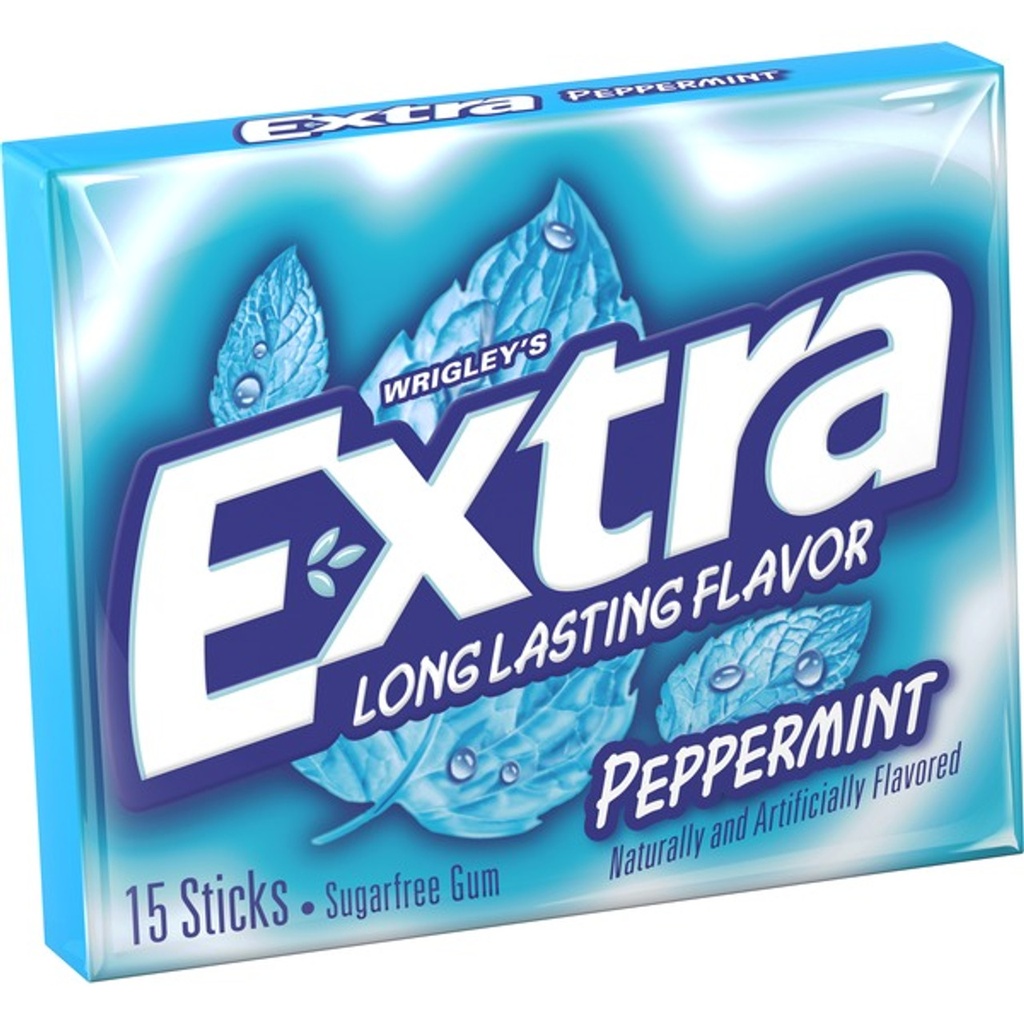 CHICLE EXTRA PEPPERMINT SUGAR FREE 15 TICKS
