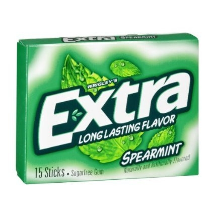CHICLE EXTRA SPEARMINT SUGAR FREE 15 STICKS