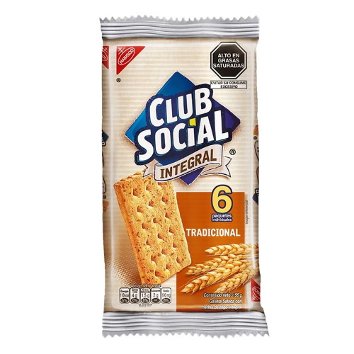 GALLETA NABISCO CLUB SOCIAL INTEGRAL 234 GR 9 UNIDADES