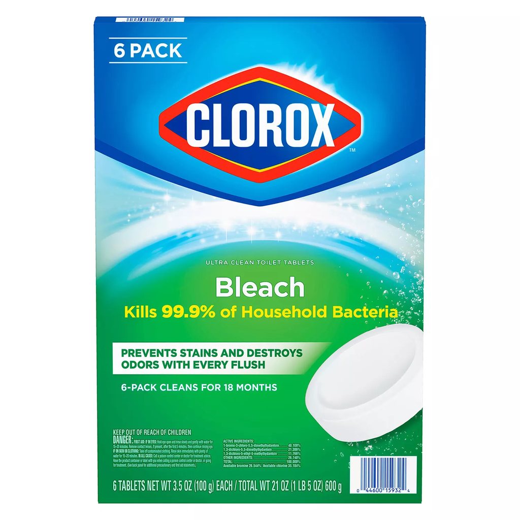 PASTILLAS CLOROX PARA INODOROS 6 UN 600 GR