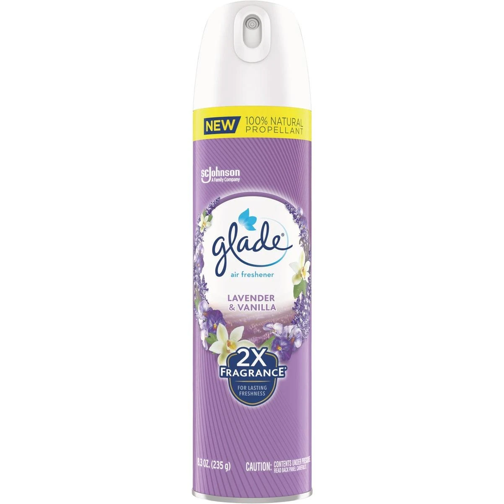 AROMATIZANTE GLADE EN SPRAY LAVANDER Y VANILLA 235 ML