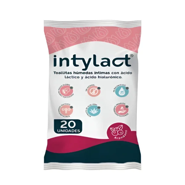 TOALLAS HUMEDAS INTIMAS DE ARANDANO INTYLACT 20 UND