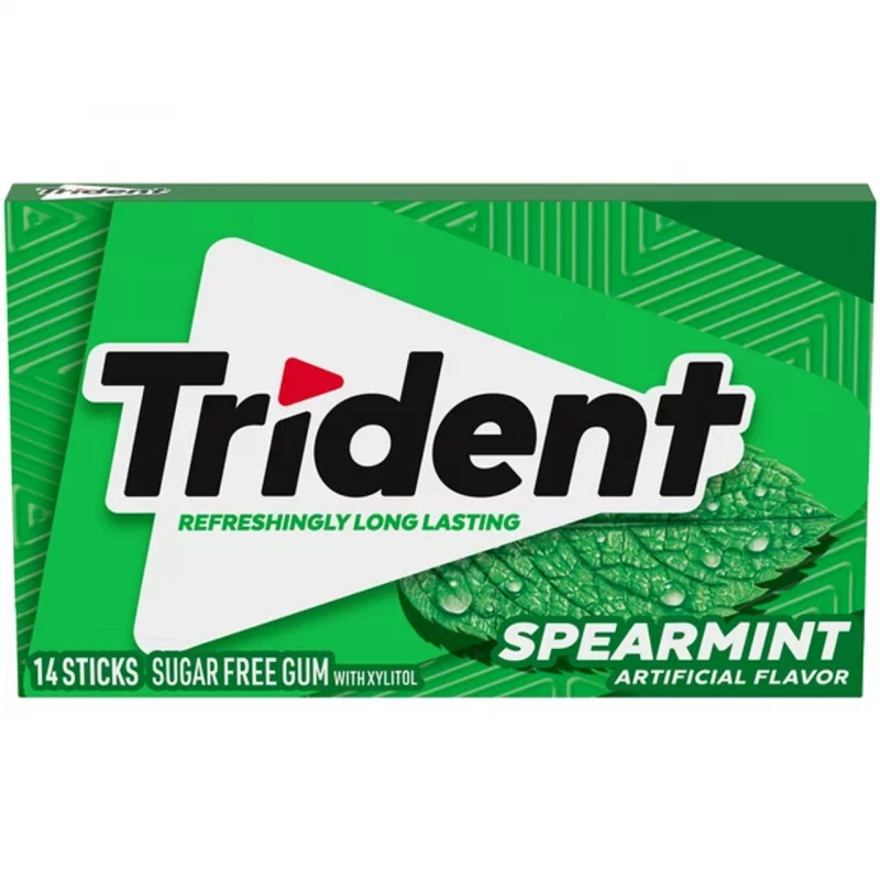 CHICLE TRIDENT SPEARMINT 14 STICKS 1.9 GR