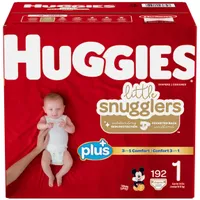 PAÑALES LITTLE SNUGGLERS #1 192 HUGGIES