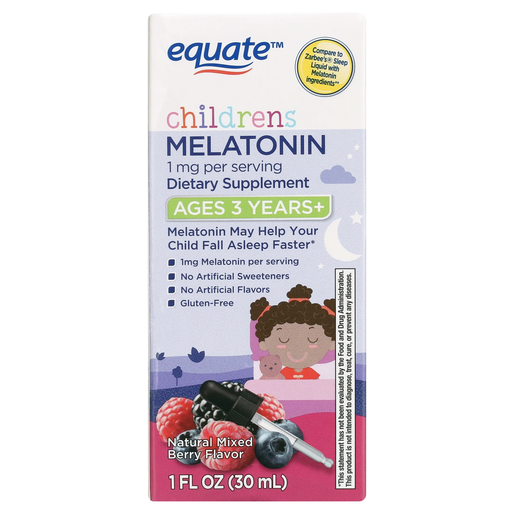 EQUATE CHILDRENS MELATONIN 1MG AGES 3 YEARS 30ML