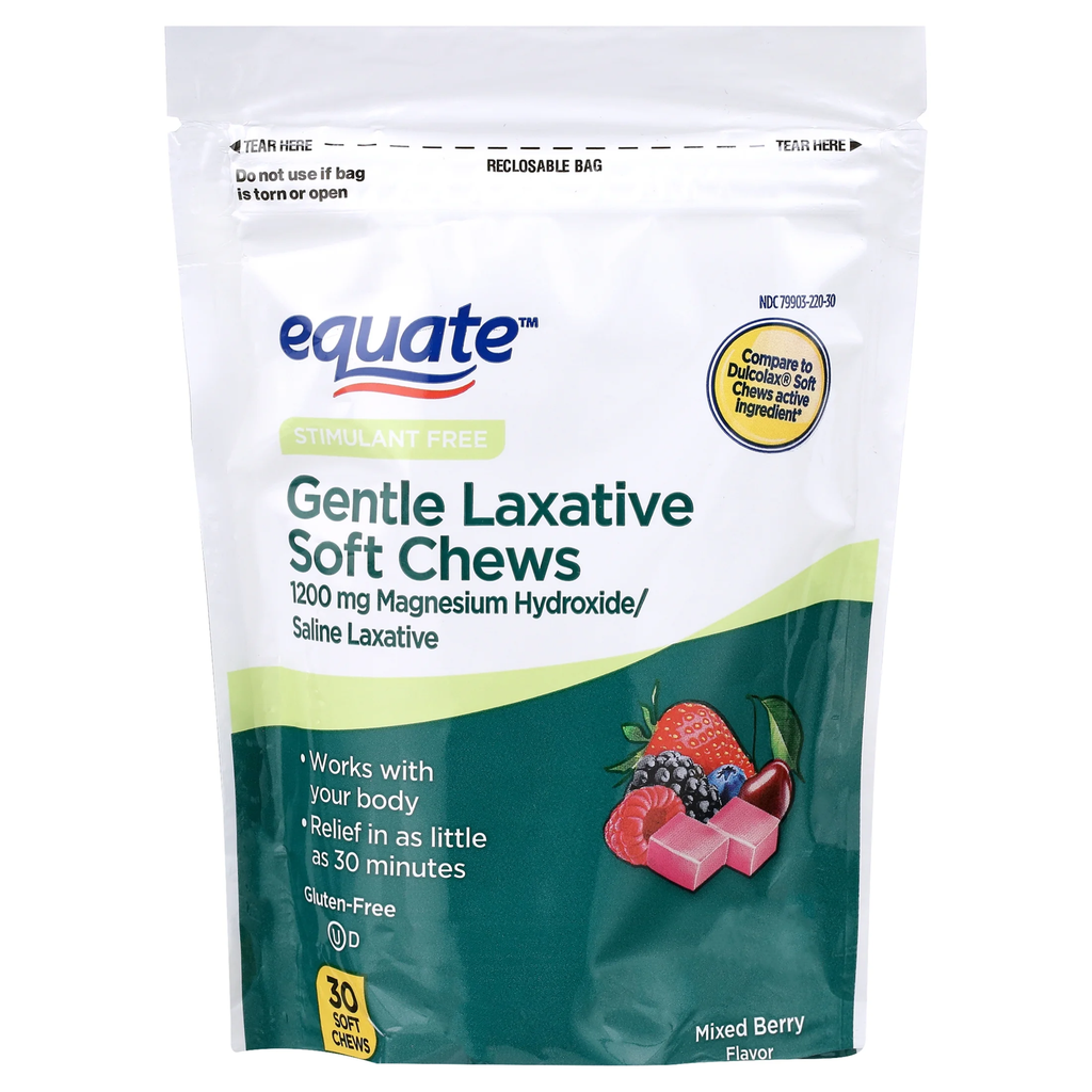 EQUATE GENTLE LAXATIVE SOFT CHEW 30 COUNT