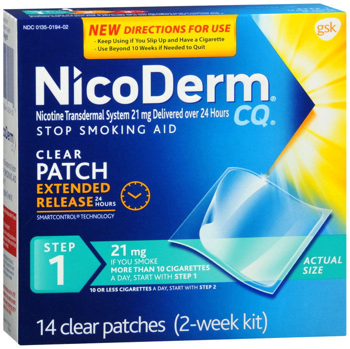 NICODERM NICOTINE TRANSDERMAL SYSTEM STEP 1 21MG X 14 PATCHES