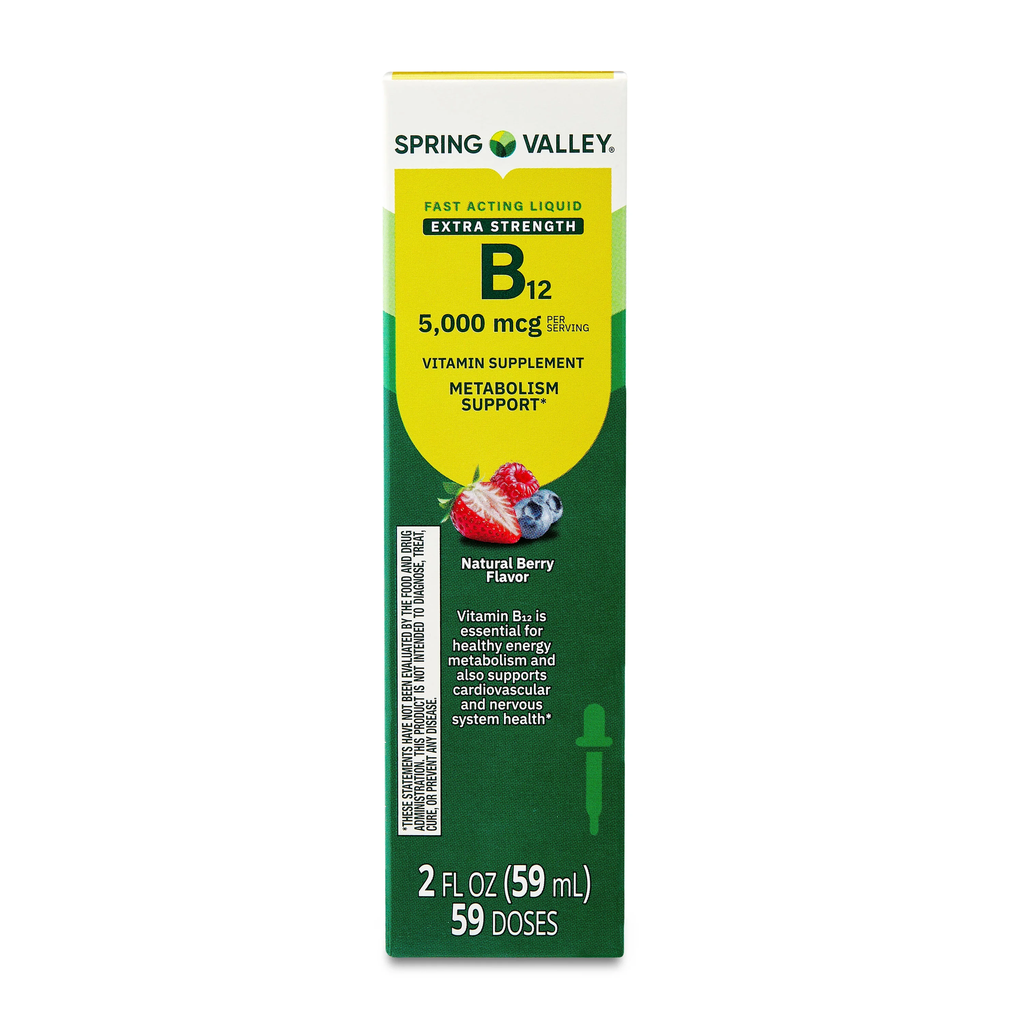 VITAMINA B12 5,000mg 59ML SPRING VALLEY