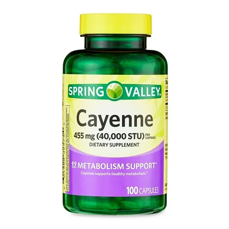 CAYENNE 455MG 100CAP SPRING VALLEY