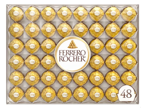 CHOCOLATE FERRERO ROCHE 48 CT 600 GR