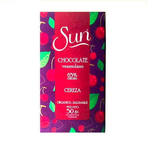 CHOCOLATE SUN CEREZA 70% CACAO 50 GR
