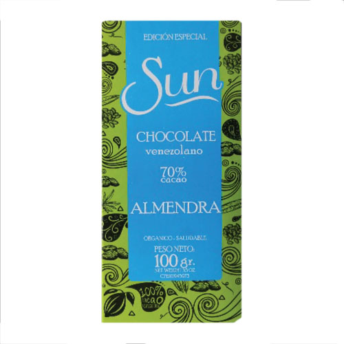 CHOCOLATE SUN ESPECIAL ALMENDRA 70% CACAO 100 GR