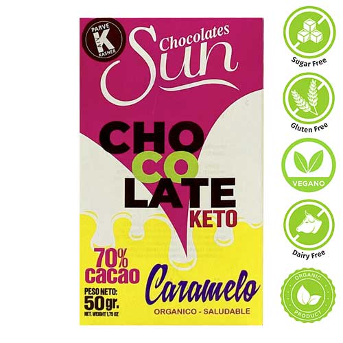 CHOCOLATE SUN KETO CARAMEL 70% CACAO 50 GR