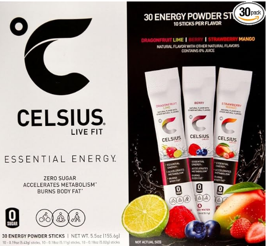 CELSIUS LIVE FIT ZERO SUGAR 30 STICKS
