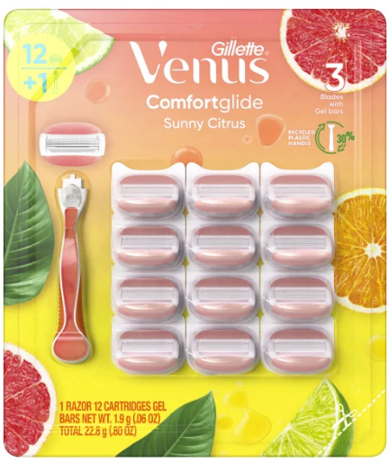GILLETTE VENUS COMFORTGLIDE SUNNY CITRUS SCENT 12 + 1