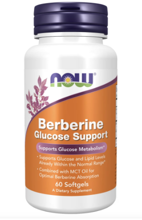 BERBERINE GLUCOSE SUPPORT NOW 60 SOFTGELS