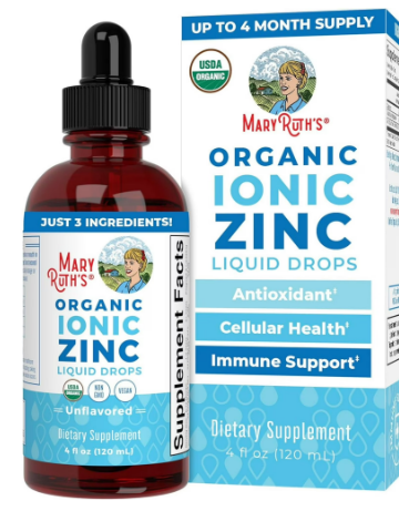 MARY RUTH'S ORGANIC IONIC ZINC LIQUID DROPS 120 ML